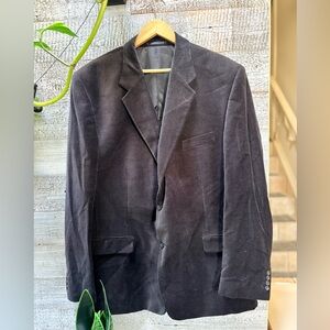 Perry Ellis Portfolio | "Gunter" Velveteen Traveler Blazer - Men's 54L, Gray